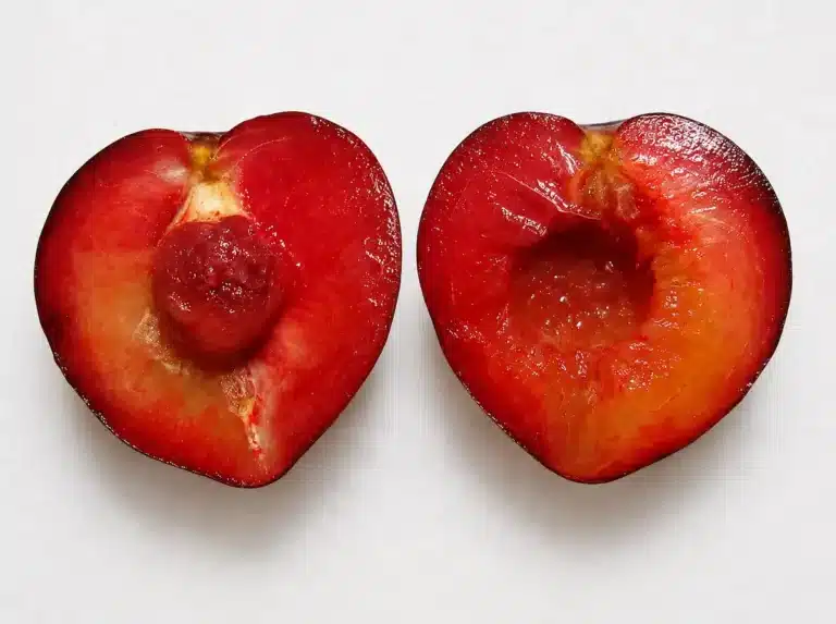 fruit du pluerry candy heart coupé en deux